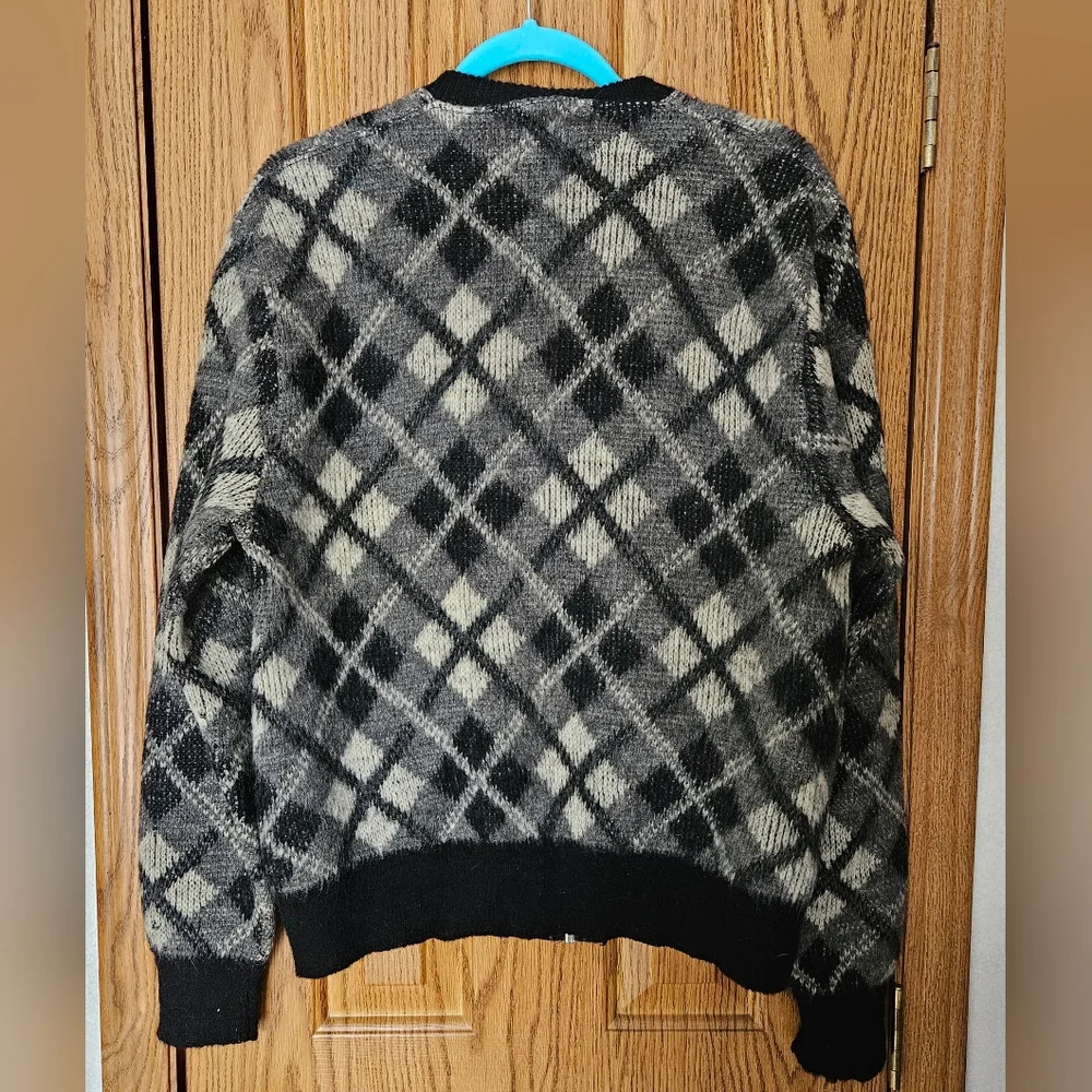 Vintage 1960's Original Styles Wool/Mohair Zip Cardigan size XL - Picture 2 of 5